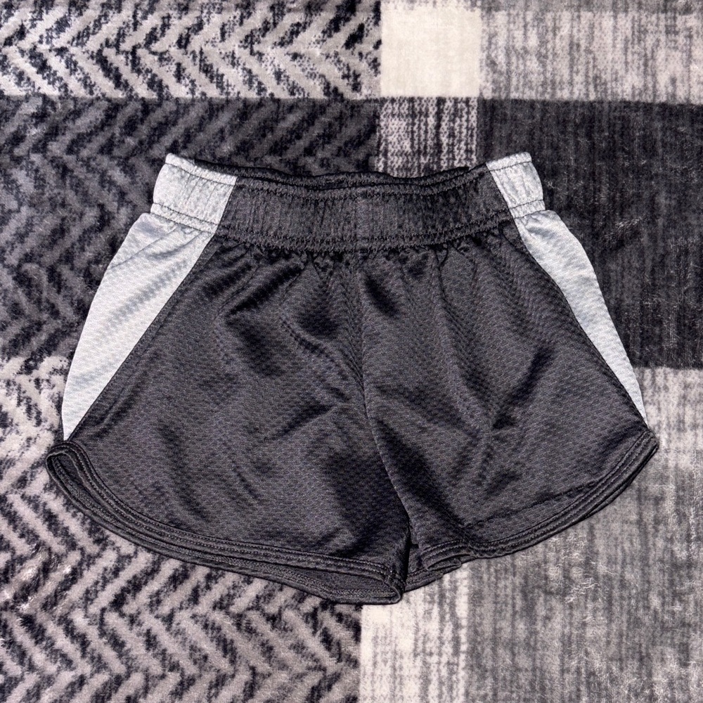 bcg Black Athletic Mesh Shorts with Light Gray Side Panels